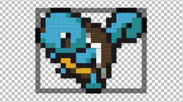 Picture Used for Squirtle in MC  Pixel art grid, Pixel art, Pixel